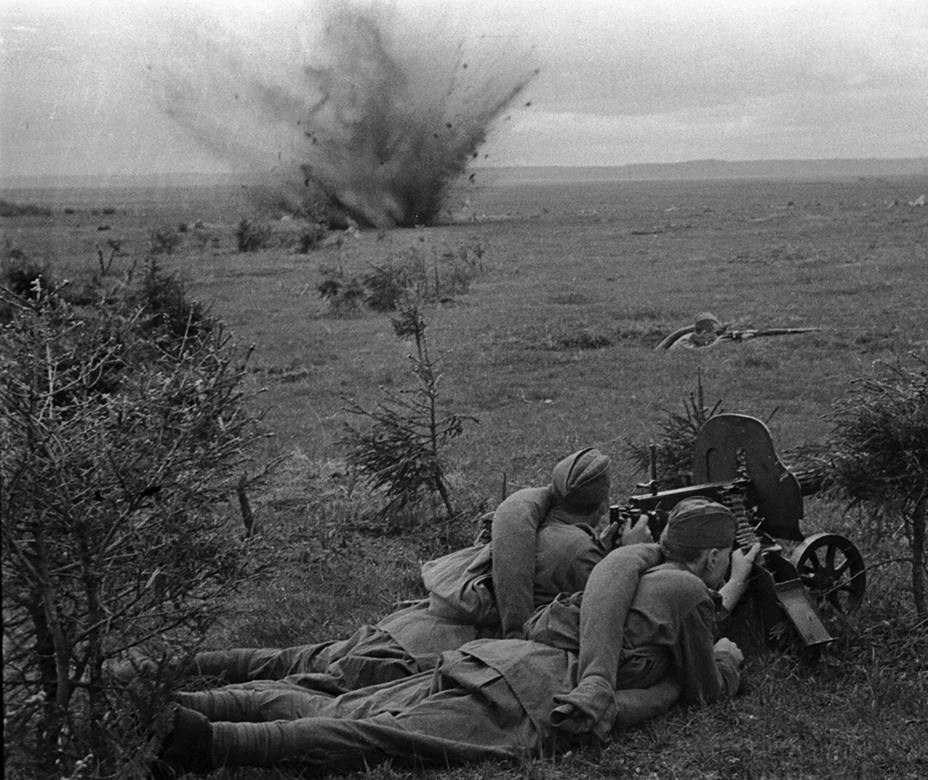Vojaki 20. armade v bojih zahodno od Dorogobuža. 1. september 1941 