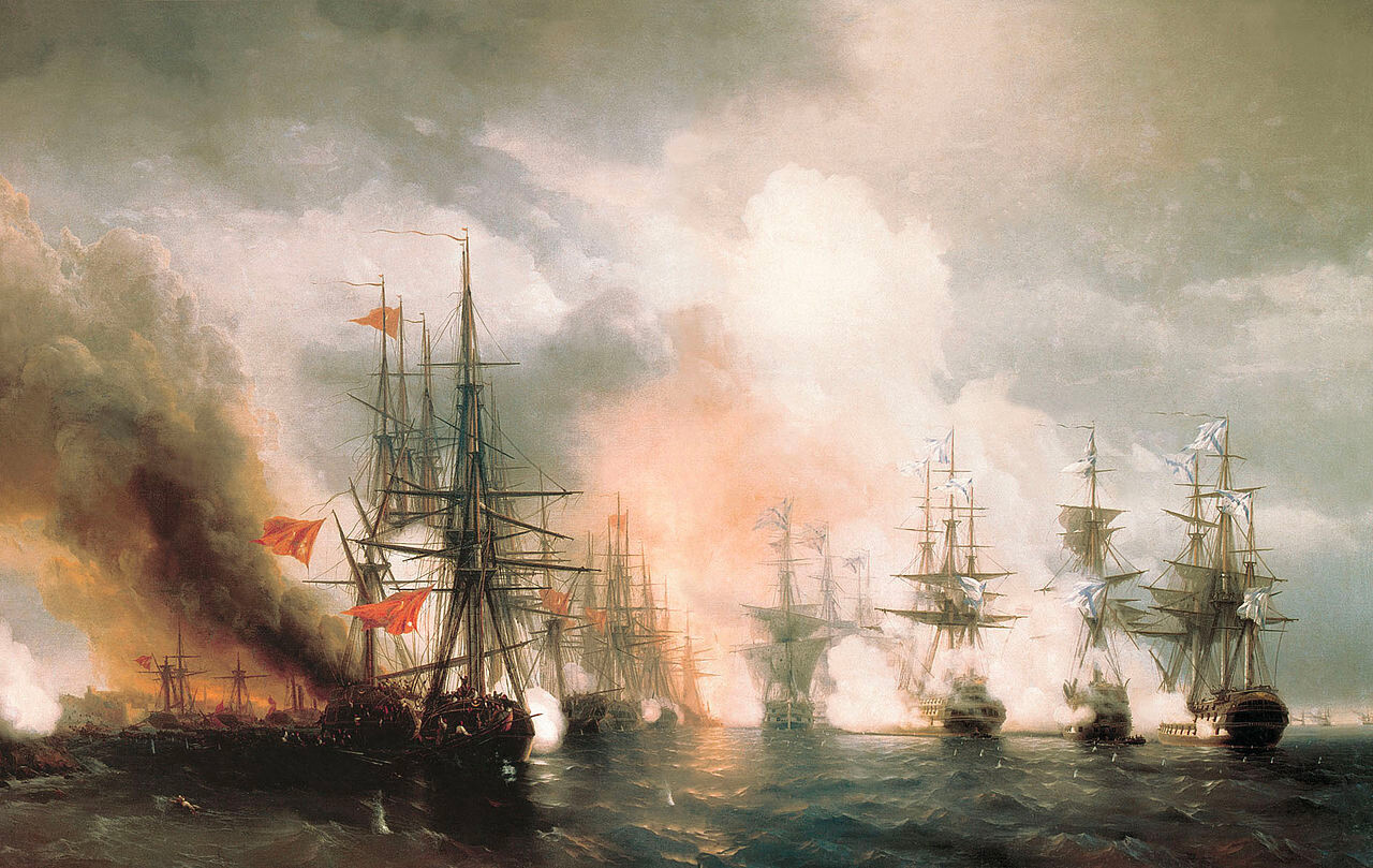 'Batalla de Sinope' de Iván Aivazovski.
