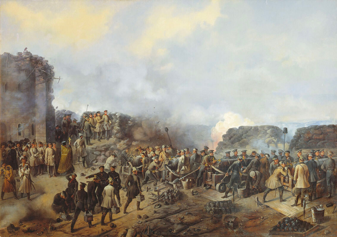 Asedio de Sebastopol 1855 por Grigori Fiódorovich Shukáiev.