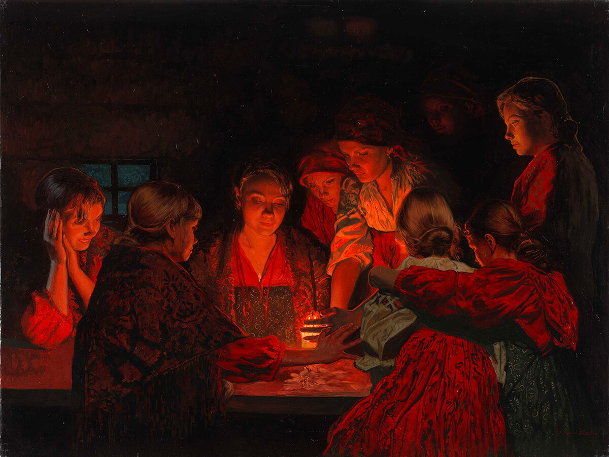Večerno vedeževanje pred pravoslavnim božičem (Svjatki), avtor Simon Kožin