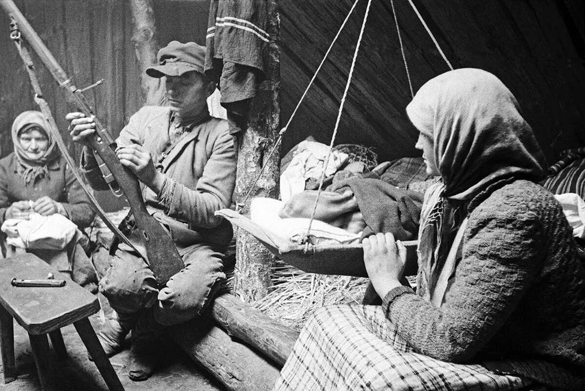Soviet partisans in Byelorussia.