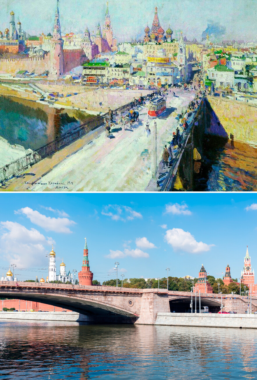 „Москворецки мост“, 1914, Константин Коровин .