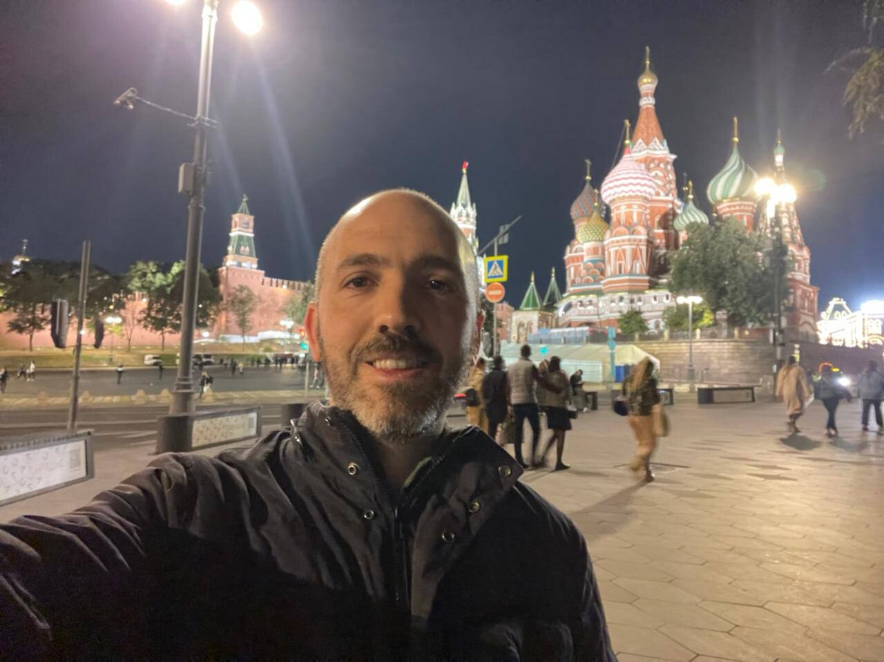 Juan en la Plaza Roja de Moscú.