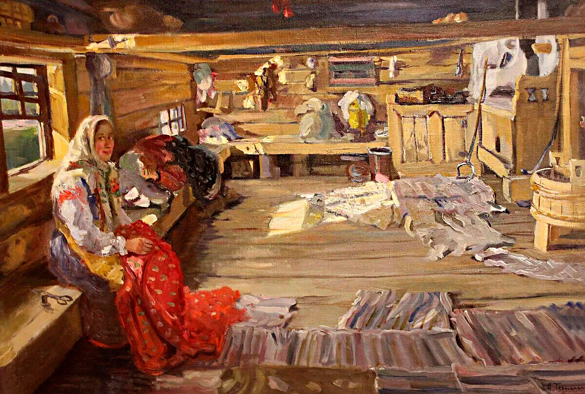 'A home in Vologda region,' 1925, by Nikolai Terpsikhorov. 