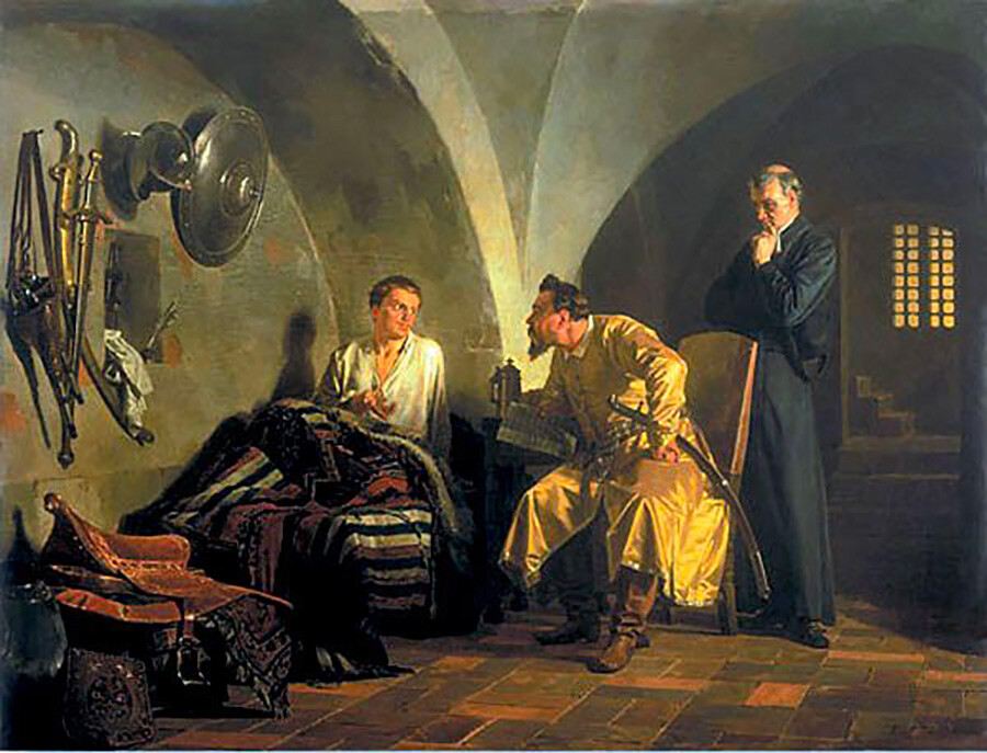 Dipinto di Nikolaj Nevrev, “Il falso Dmitrij I a casa di Adam Wiśniowiecki”, 1876