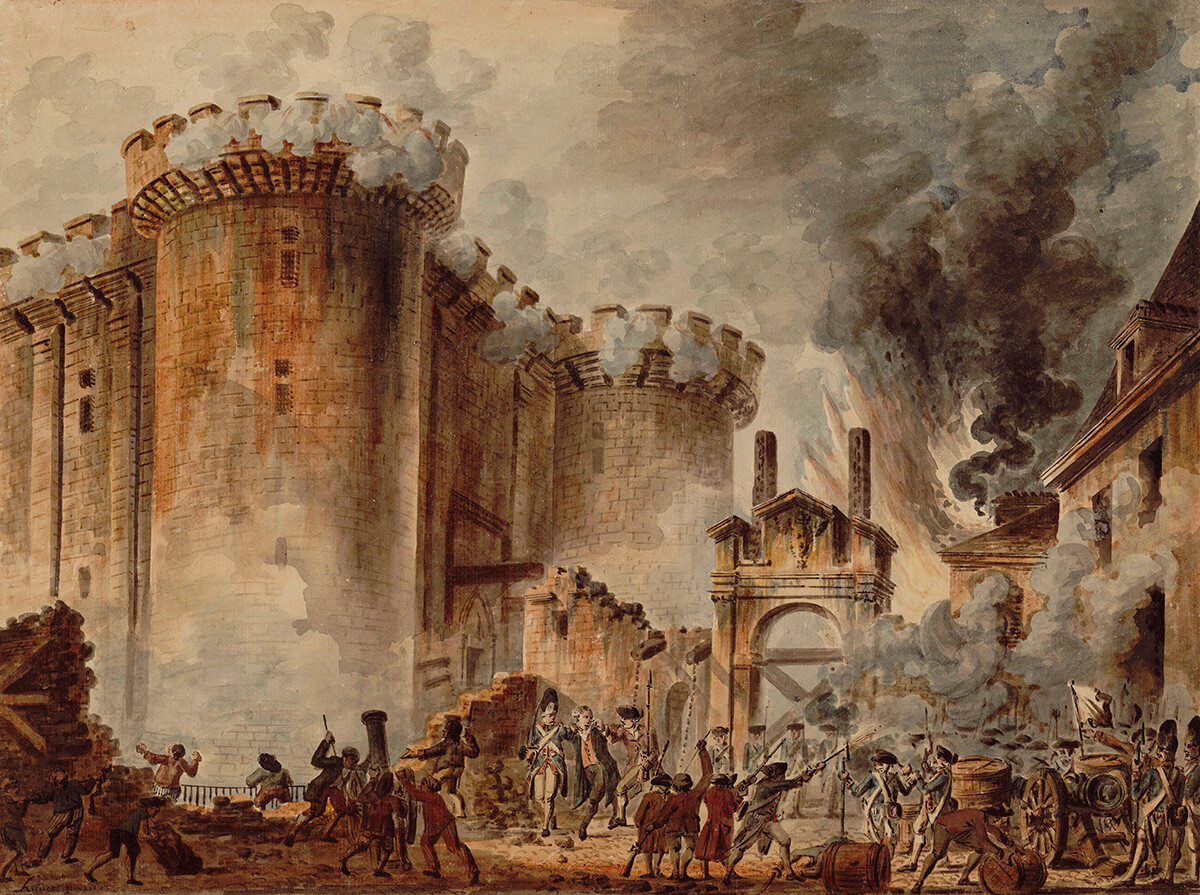 The Siege of Bastille by Jean-Pierre Houël