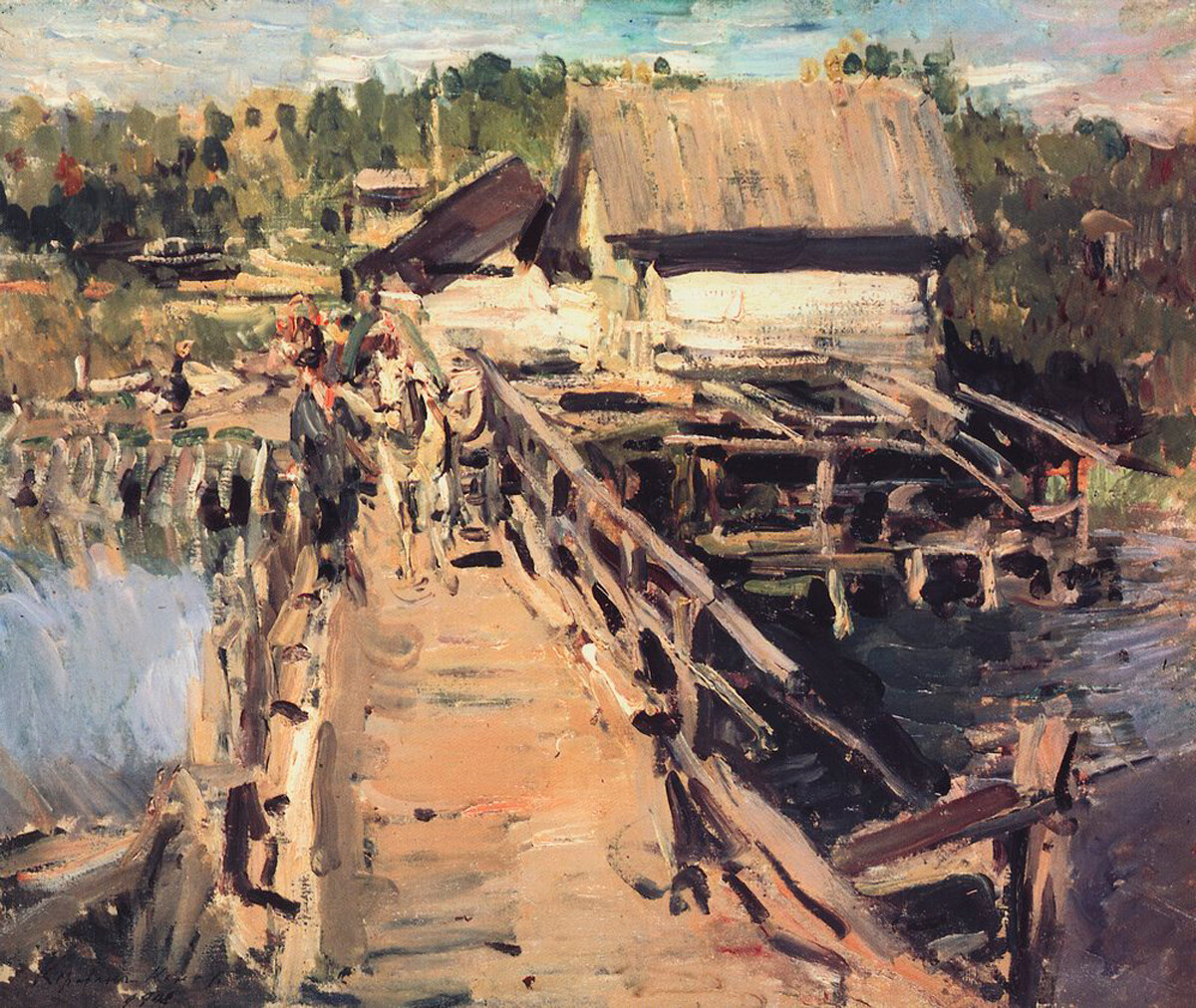 A bridge by the mill, 1908, Konstantin Korovin