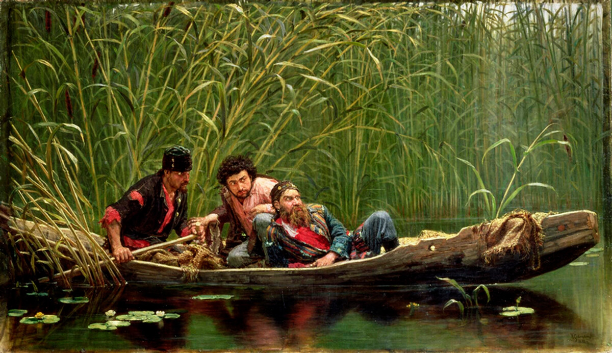 Suspicious people, 1882, Konstantin Savitsky