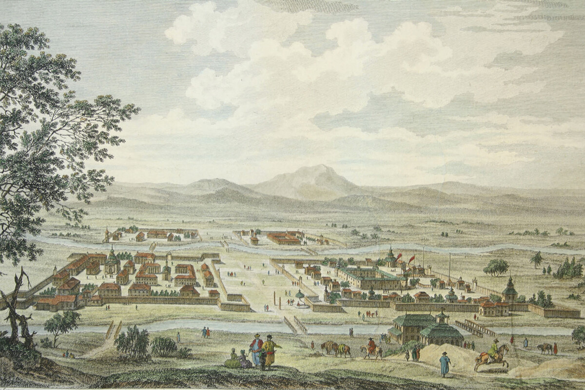 Кяхта, 1783, рис. Луи Николя де Леспинас