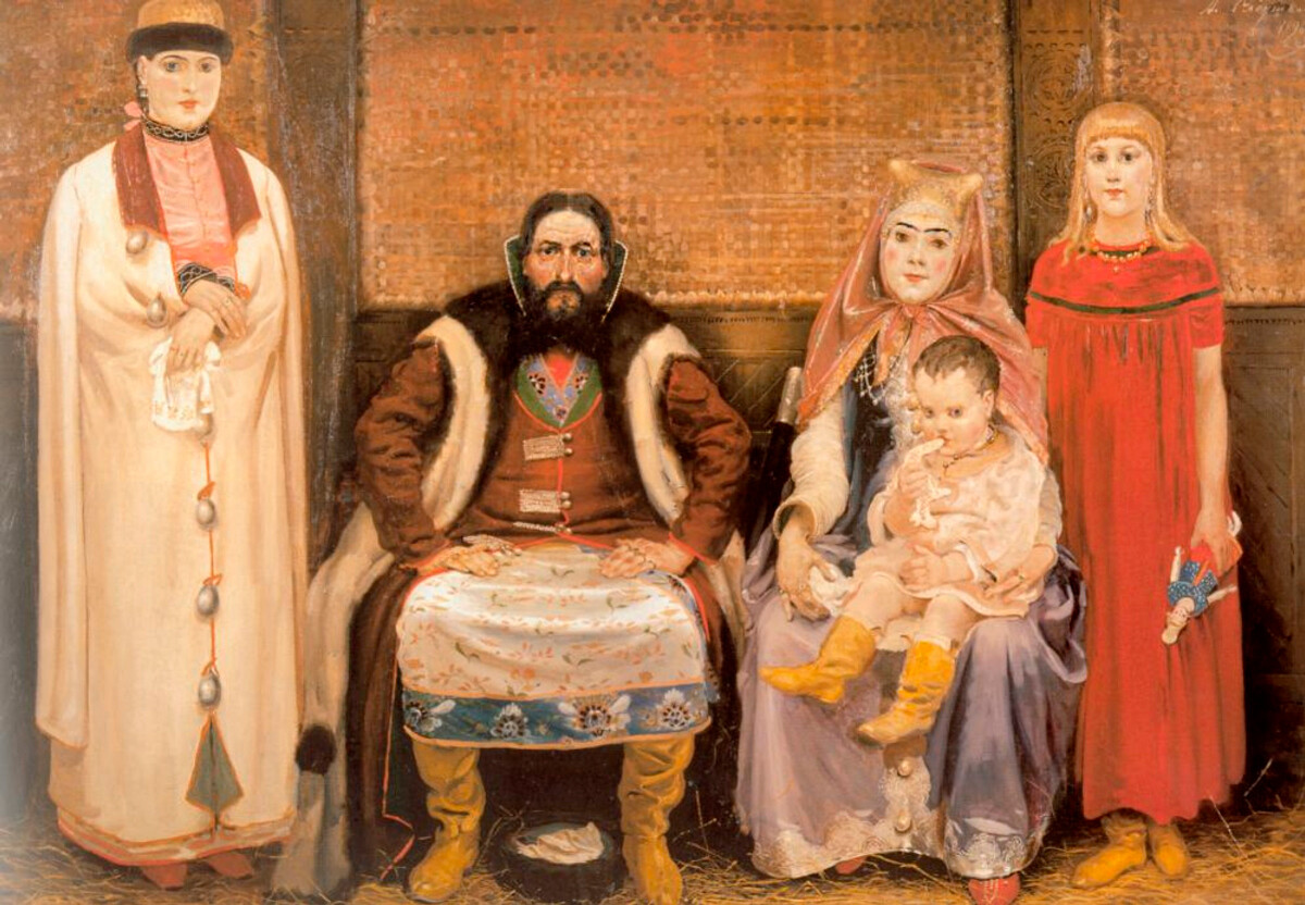 Famille d'un commerçant au XVIIe siècle, 1896, par Andreï Riabouchkine