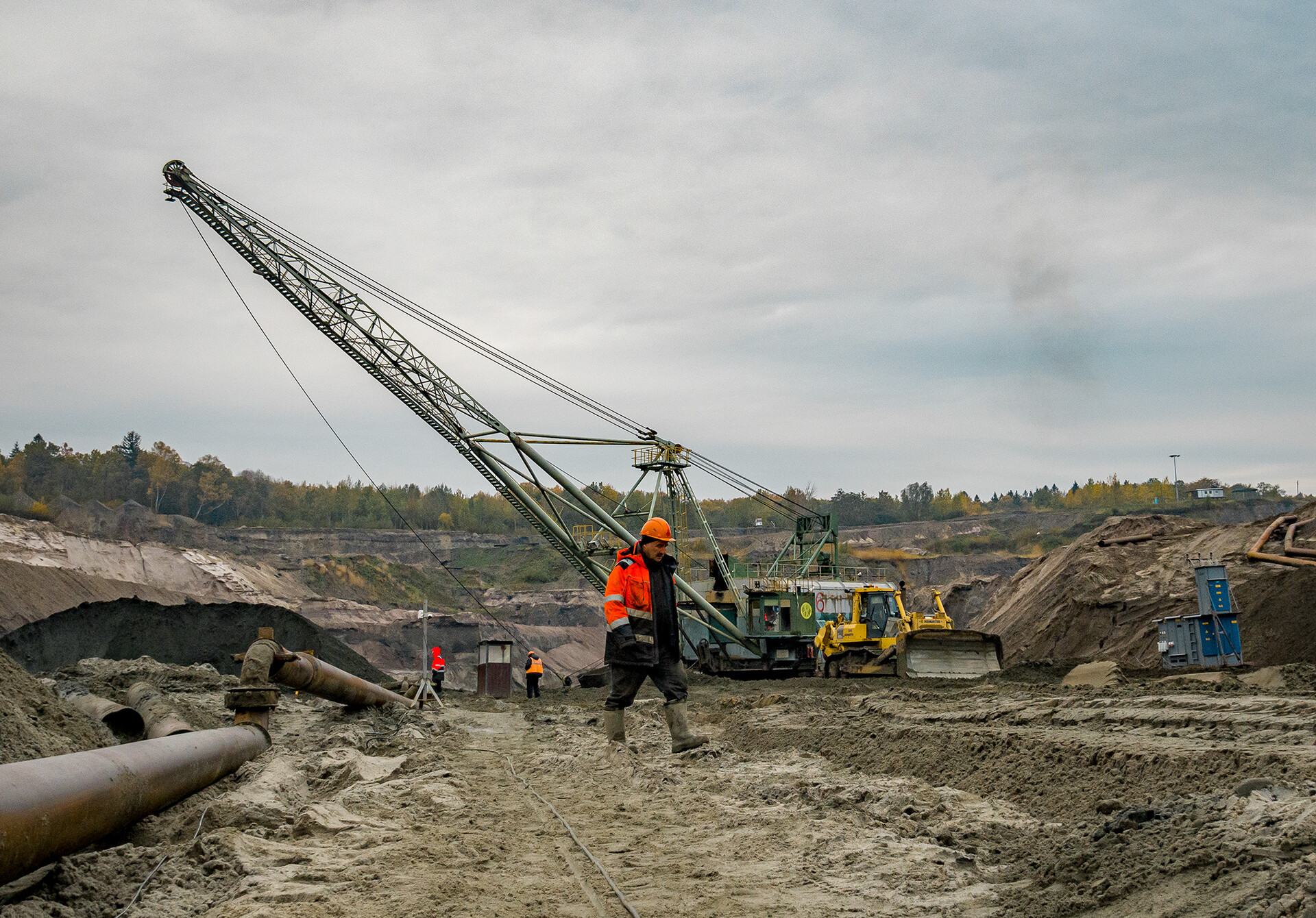 This is what the amber mining site looks like.