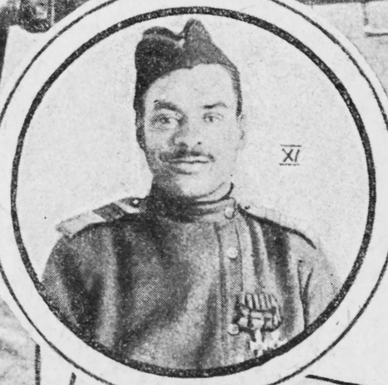Marcel Pilat photographed for 'Ogonyok' magazine in 1916
