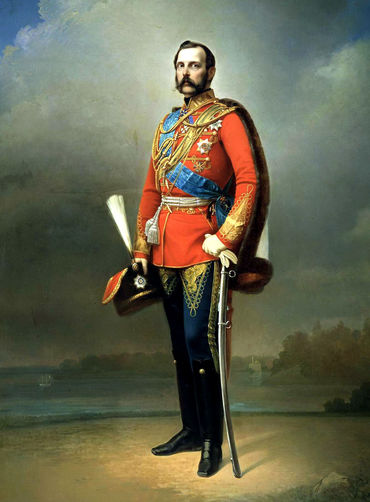 Nikolai Lawrow. Porträt von Alexander II.