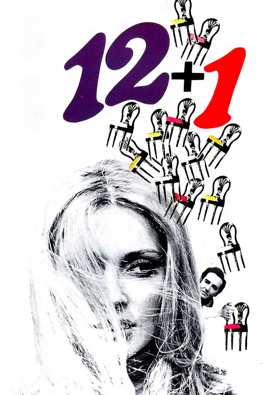 A poster for 'The Thirteen Chairs' starring Sharon Tate