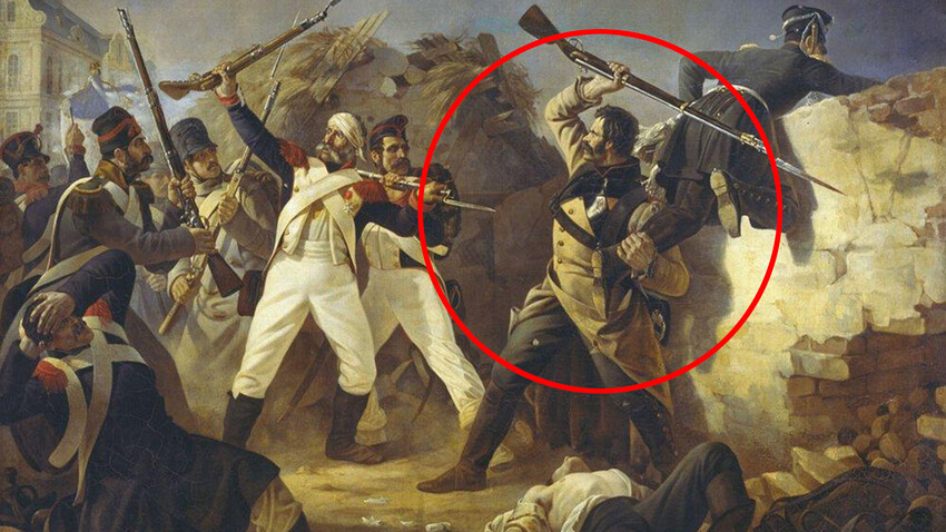Podvig grenadirja Leontija Korennega iz častne straže Finskega polka v bitki pri Leipzigu leta 1813
