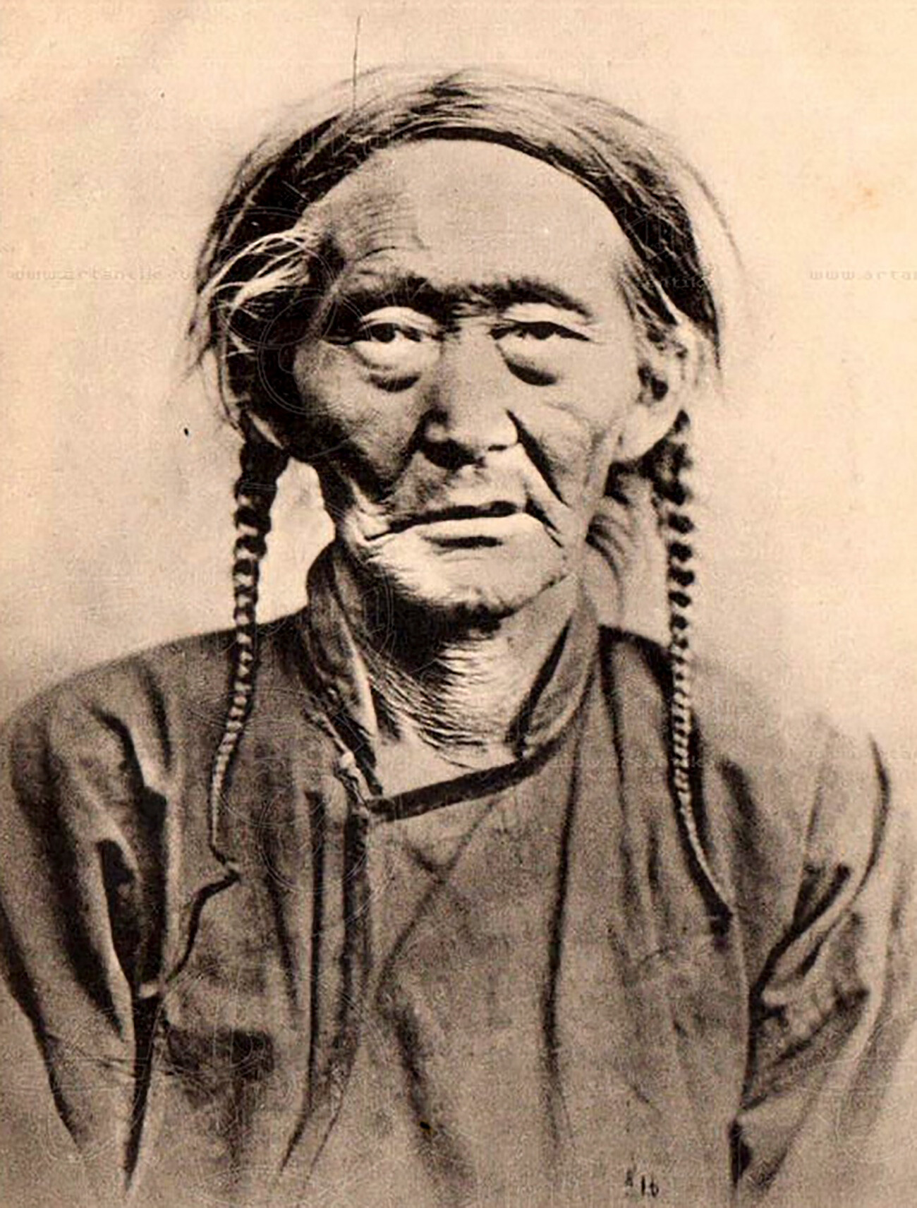Types of foreigners of Transbaikal. An old Tunguska woman.