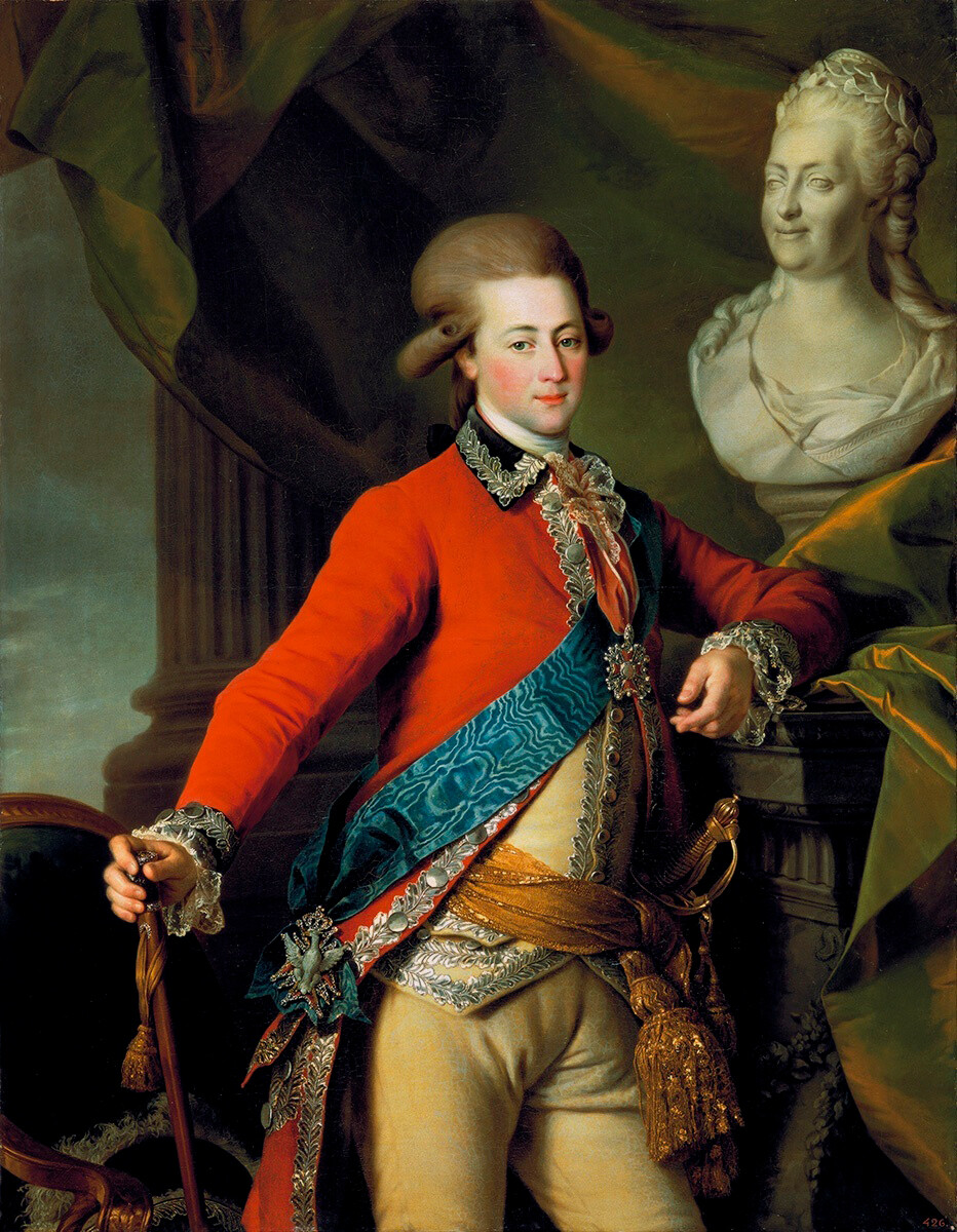 Portrait of Alexander Lanskoy, 1782 by Dmitry Levitsky. Alexander Lanskoy (1758-1784), one of the favorites of Catherine the Great, is seen here wearing his hair in a high 'toupee' over his forehead