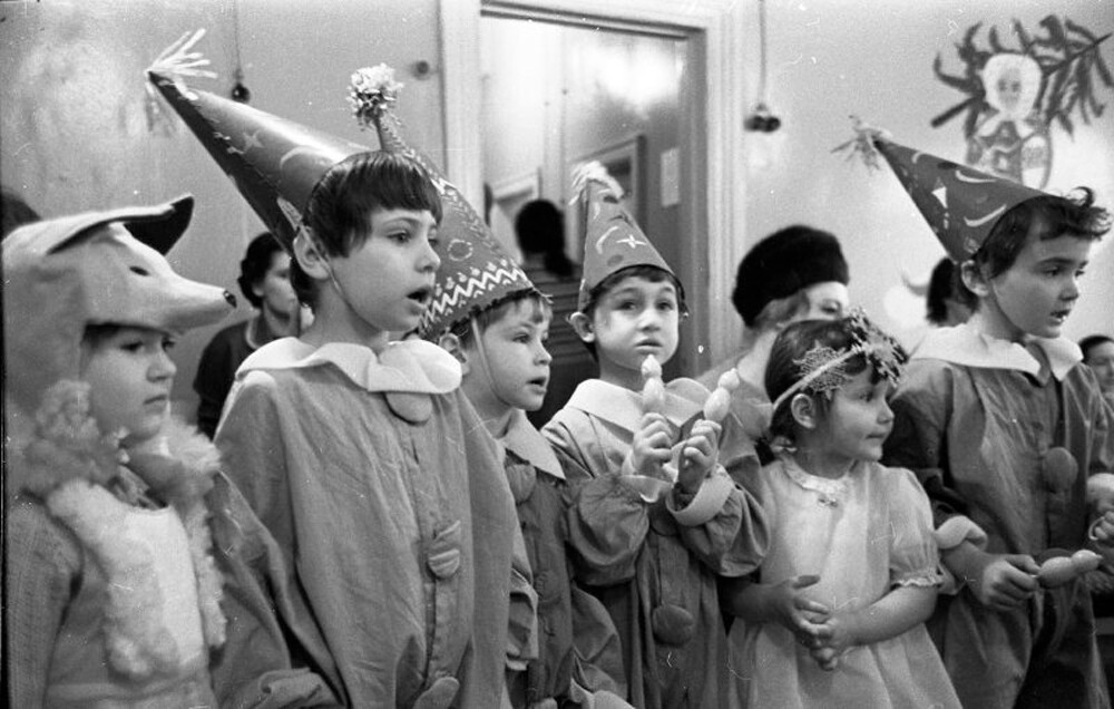 Прослава Нове године, вртић у Малаховки, 1973.
