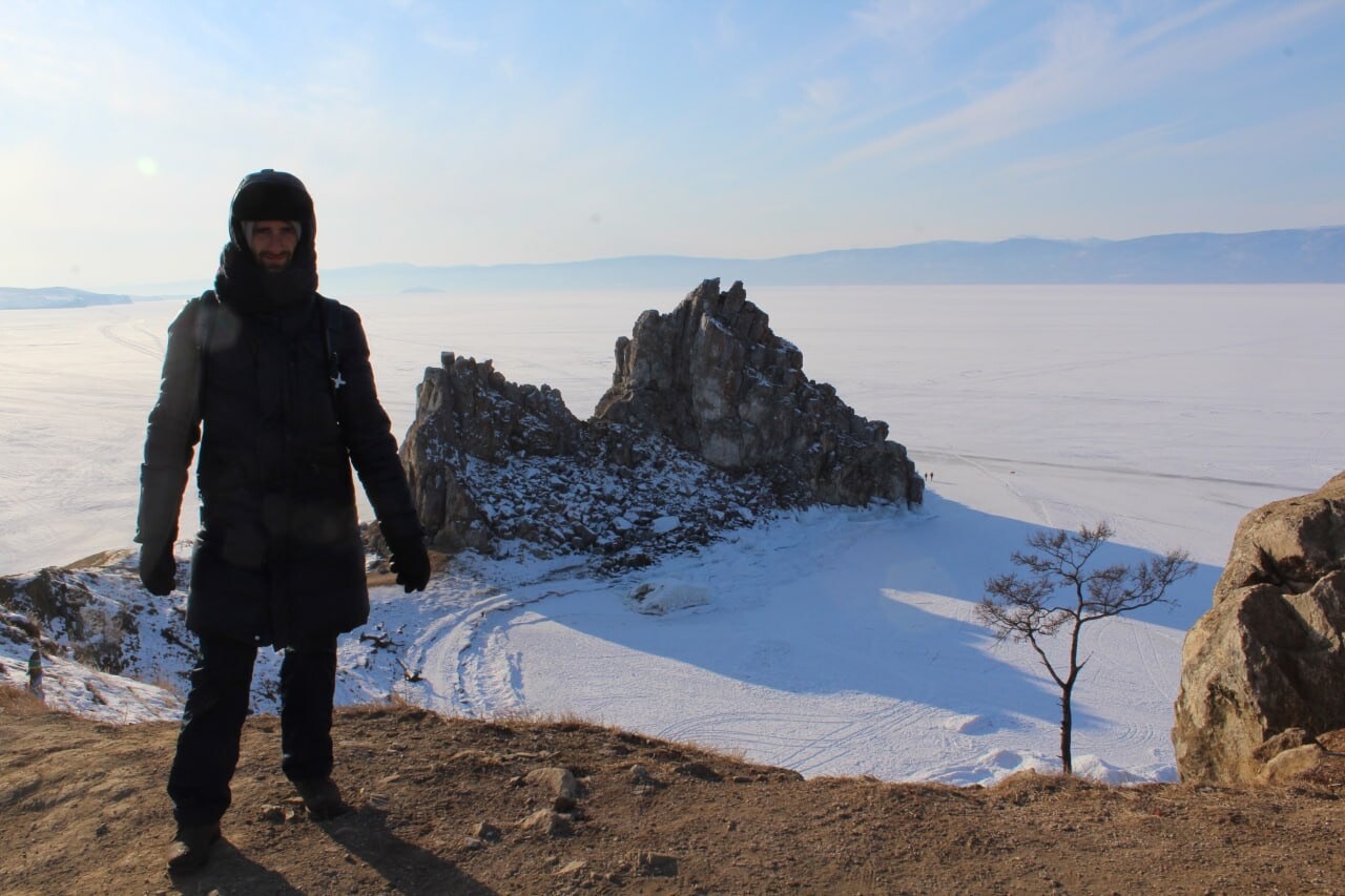 El lago Baikal en invierno.