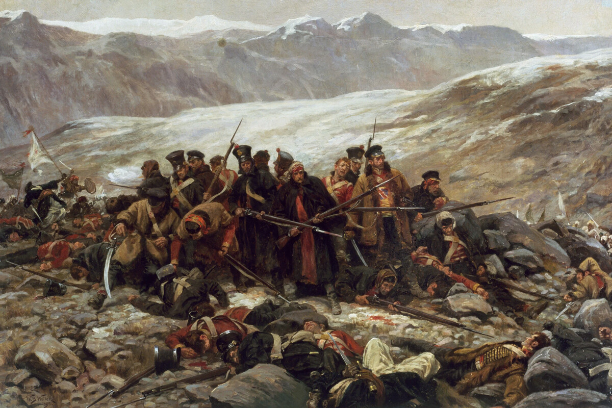 „Последња битка 44. пешадијског пука код Гандамака“, Вилијам Барнс Вален, 1898.