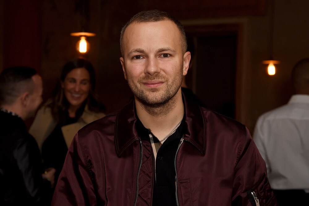 Gosha Rubchinskiy attends the private view of Burberry's 'Here We Are' exhibition, September 2017, London.
