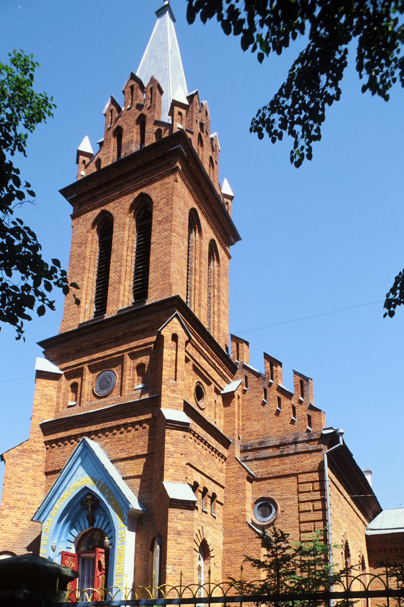 Former Catholic Cathedral of the Annunciation. Built in 1896, with bell tower added in 1911. Building transferred to Orthodox church in 1940s, when it became the Annunciation Cathedral. Now Church of Archangel Gabriel. June 13, 2002