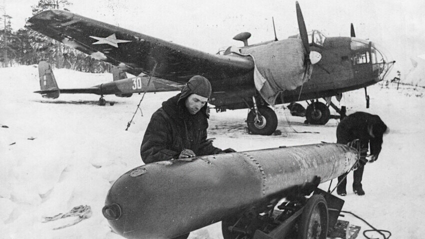 Pembom torpedo 'Hampden' dari Armada Utara Soviet.