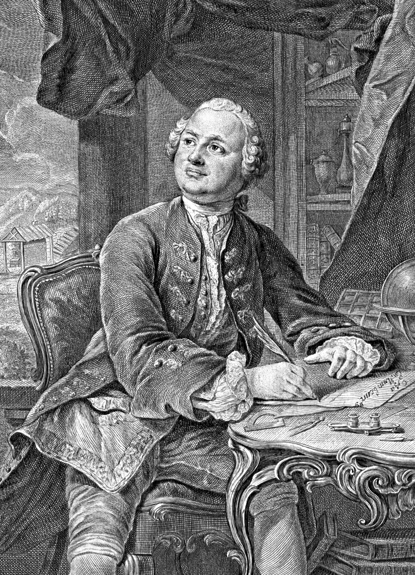 Retrato de Lomonósov de 1757.