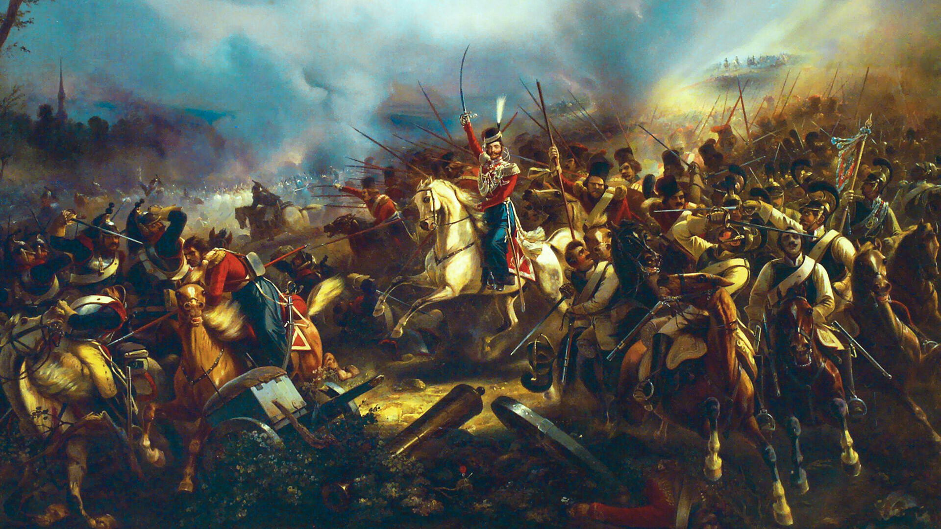 Attaque des cosaques de la garde à Leipzig le 4 octobre 1813