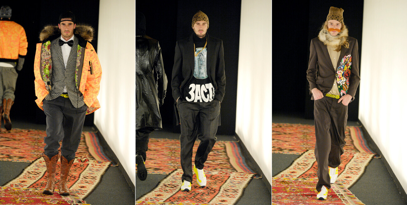 Peragaan busana Denis Simachev sebagai bagian dari pekan mode Musim Gugur Musim Dingin 2008/2009 Milan Menswear