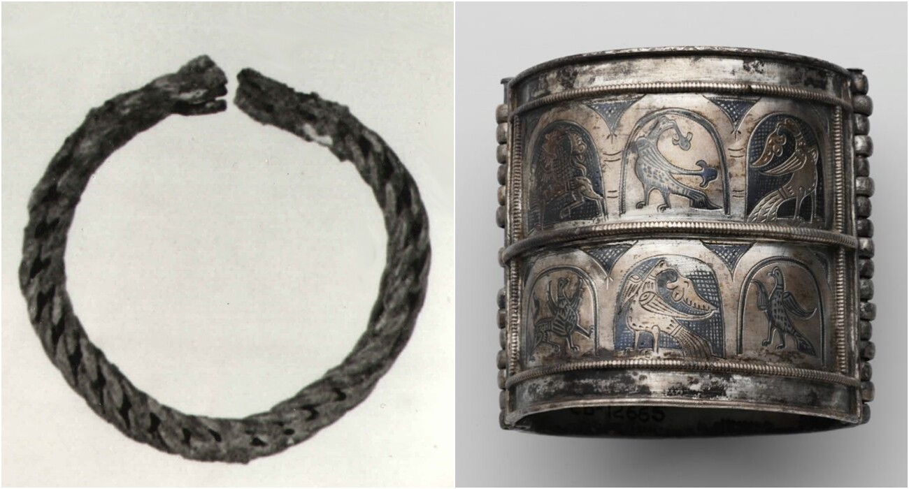 腕輪（オーブルチ）。13世紀、古代ロシア