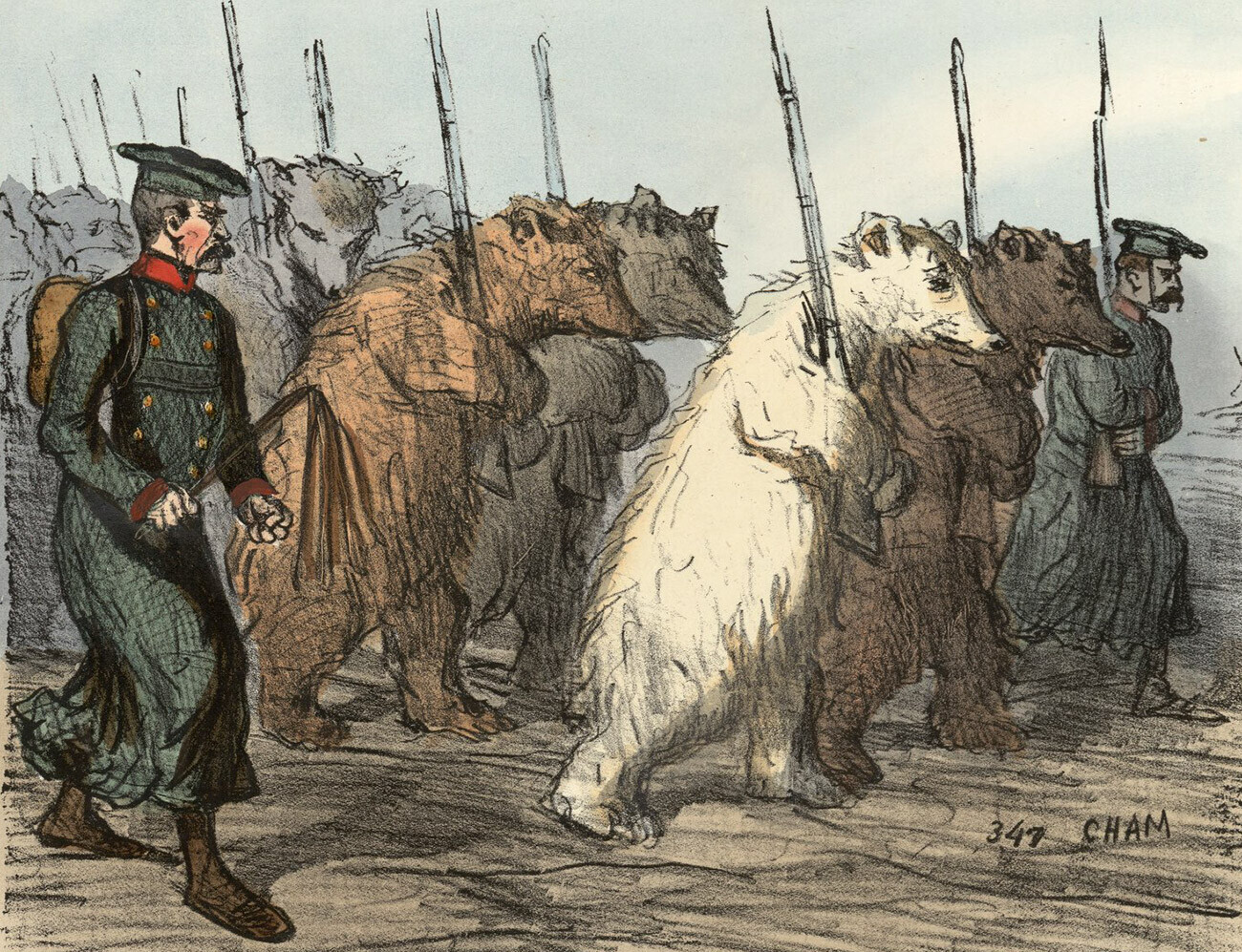 Regimentos de Ursos (caricatura francesa).