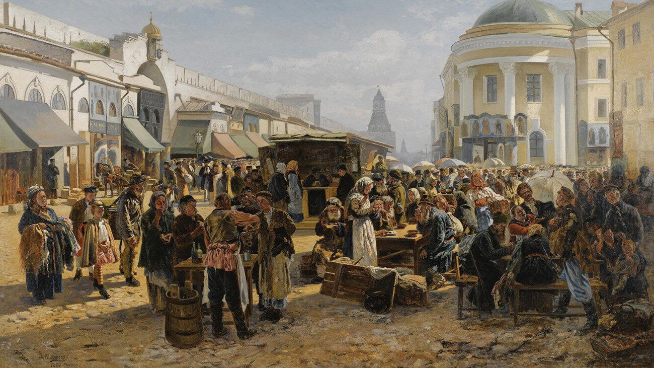 Mercatino per le vie di Mosca