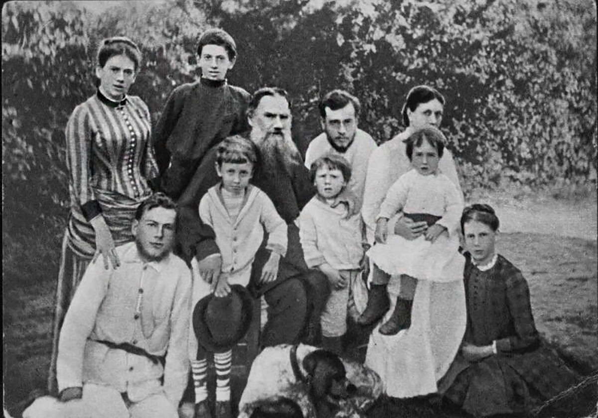 The Tolstoys in Yasnaya Polyana estate, 1884