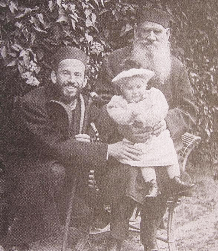 Three Leos: Tolstoy with son and grandson, 1899, Yasnaya Polyana