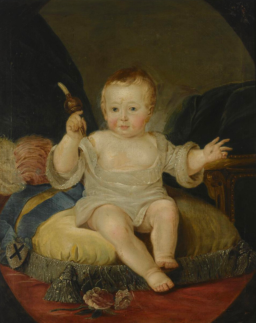 Alessandro I di Russia da bambino, in un dipinto di Jean-Louis Voille
