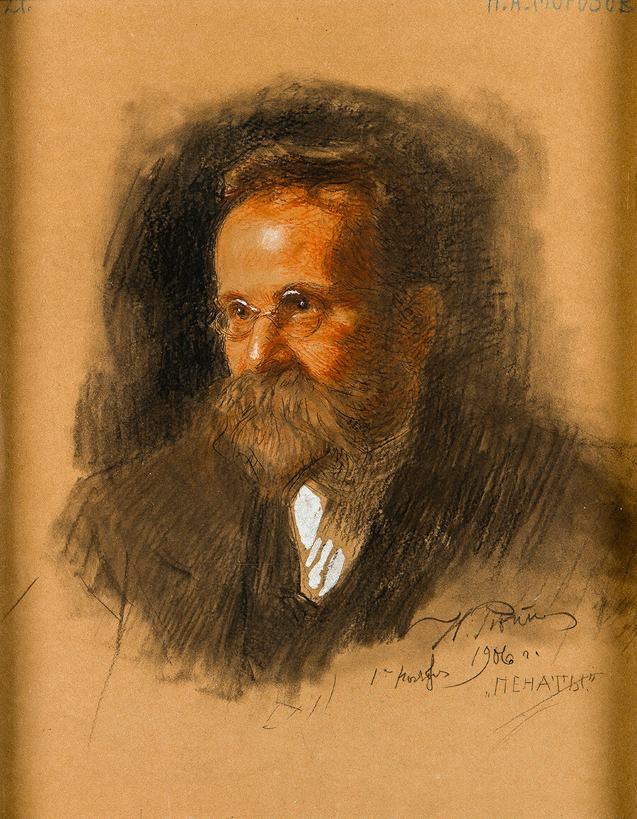 Retrato de Nikolái Morózov (1854-1946), de Ilyá Repin