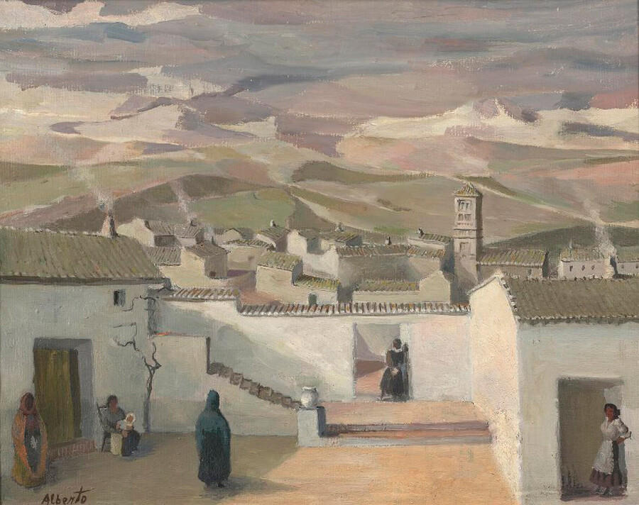 Il quadro “Vista di una cittadina del sud”