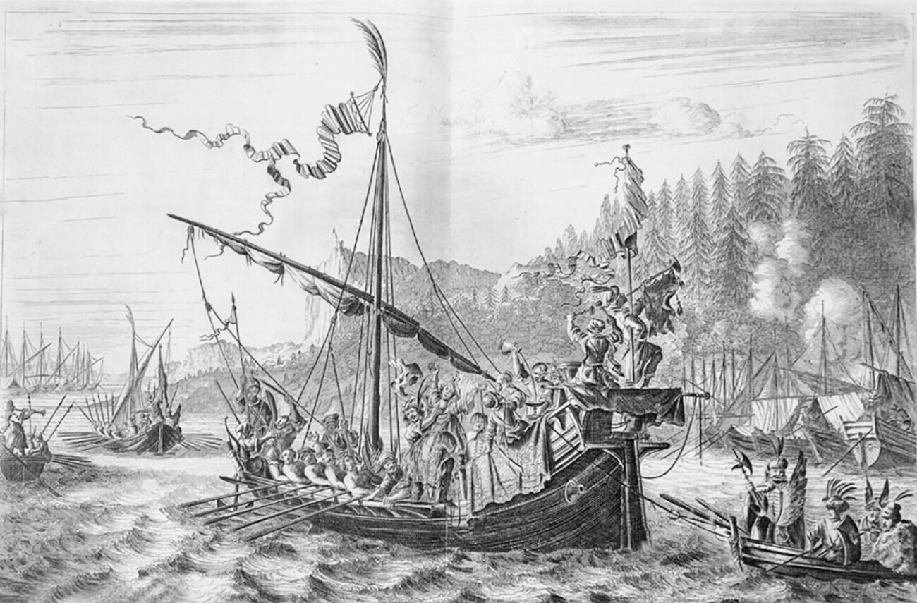 Stenka Razin arroja a la princesa persa al río Volga.