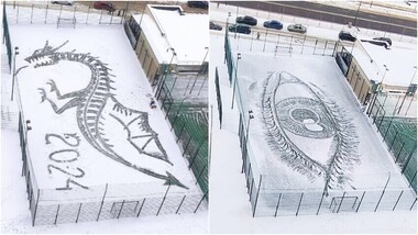 Чистач од Нижни Новгород прави слики на снег (ФОТО)