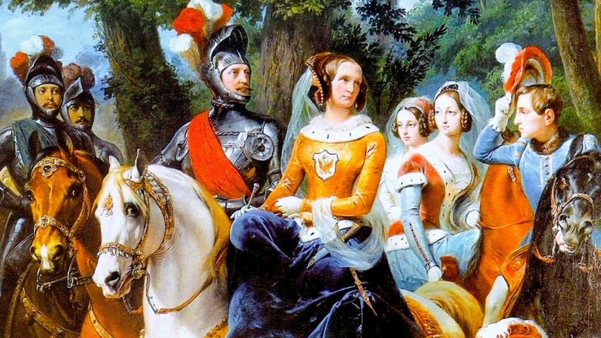 O. Verne. Carkoselski vrtiljak, 1843, Carskoje Selo.