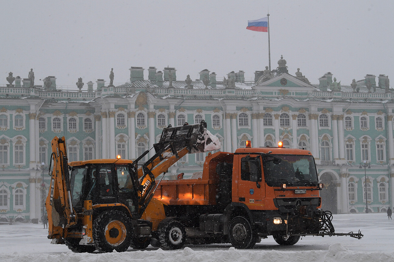 Snowstorm in St. Petersburg