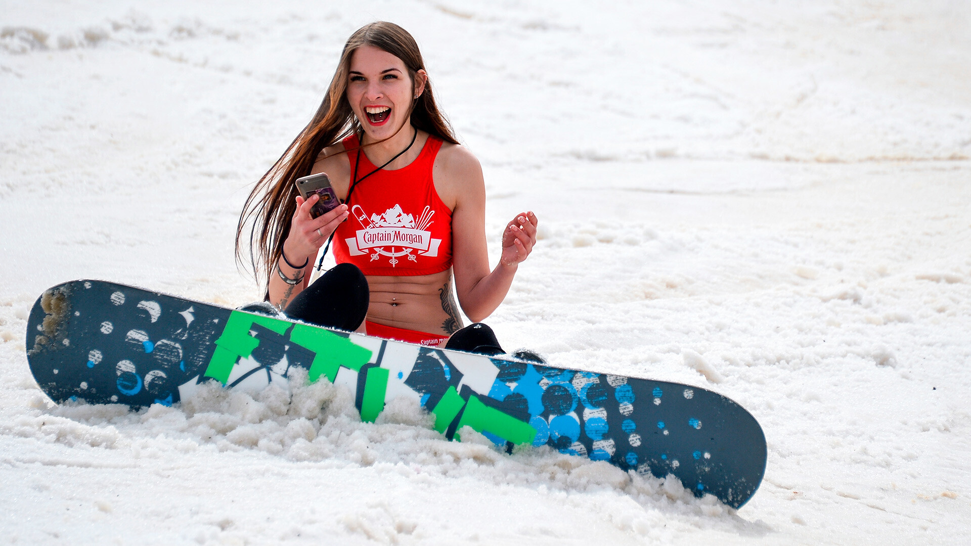 Snowboarding de bíquini em Sochi
