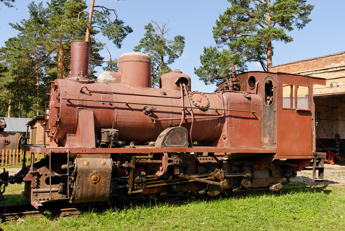 Museo de locomotoras de vapor en Pereslavl-Zaleski.