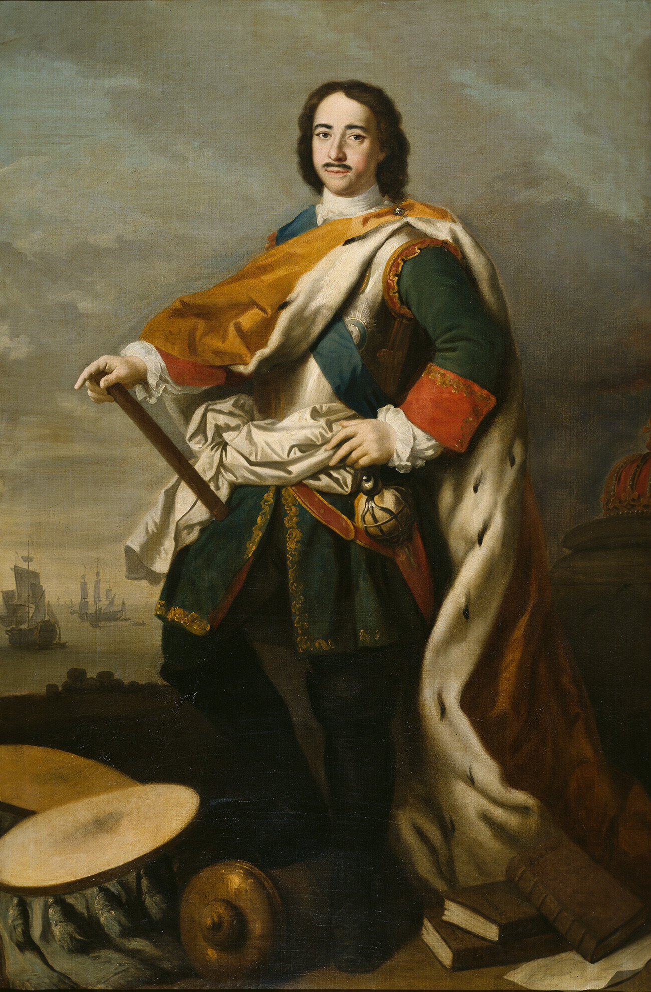 Imperador russo Pedro 1º, 1672-1725, por Jacopo Amigoni.