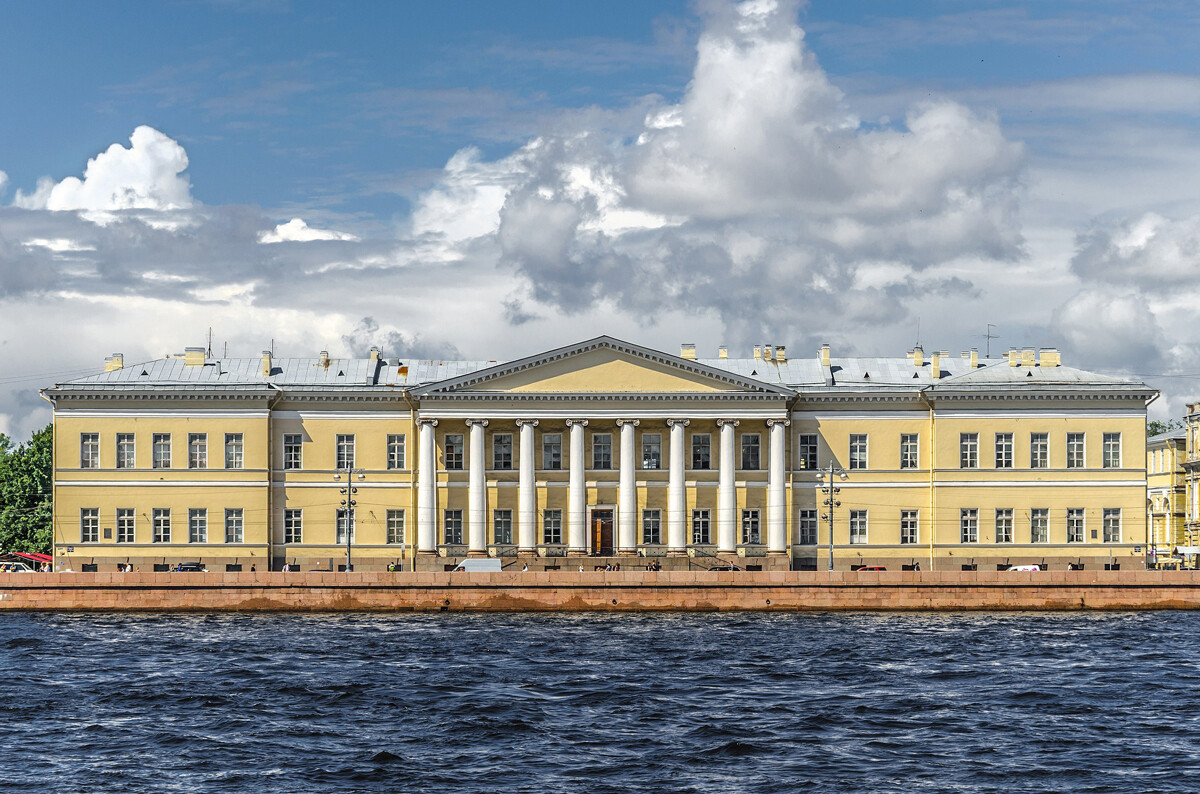 Modern building of the Russian Academy of Sciences in St. Petersburg