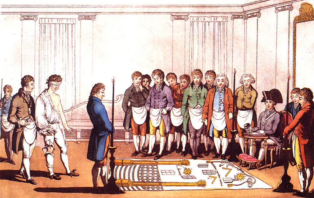 Ритуал посвящения в масоны, 1805, Европа