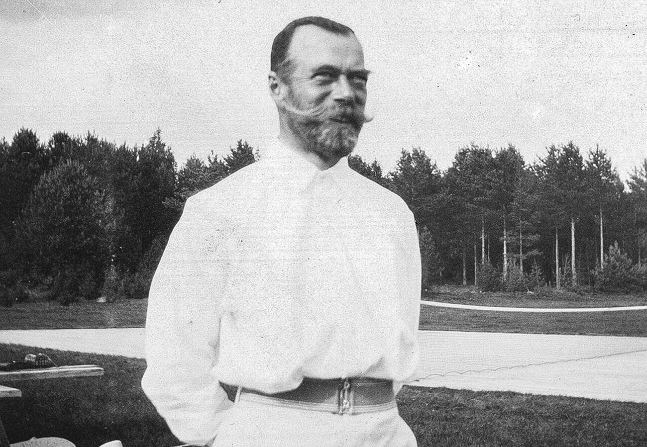 Nicholas II during a tennis game