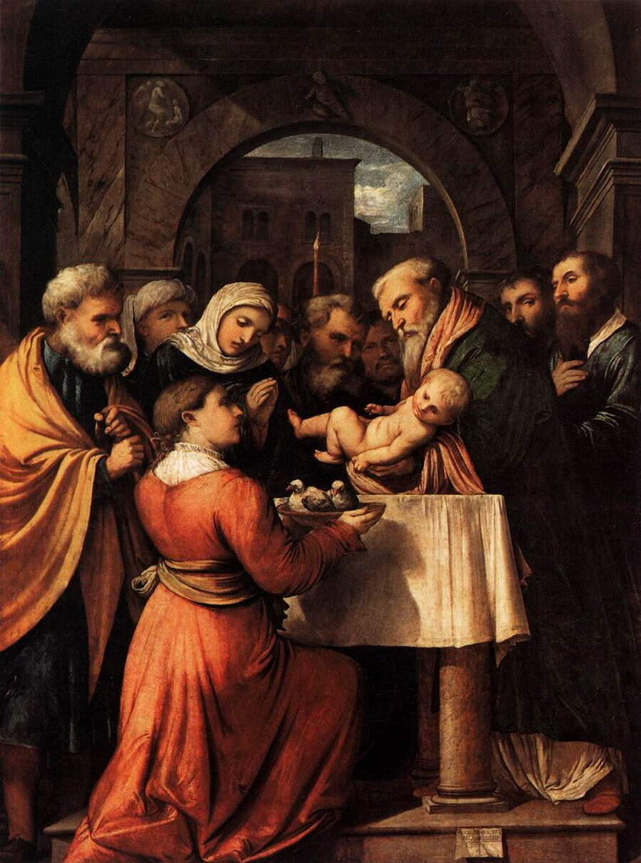 Purificación del Señor. Girolamo Romanino. 1529 г.