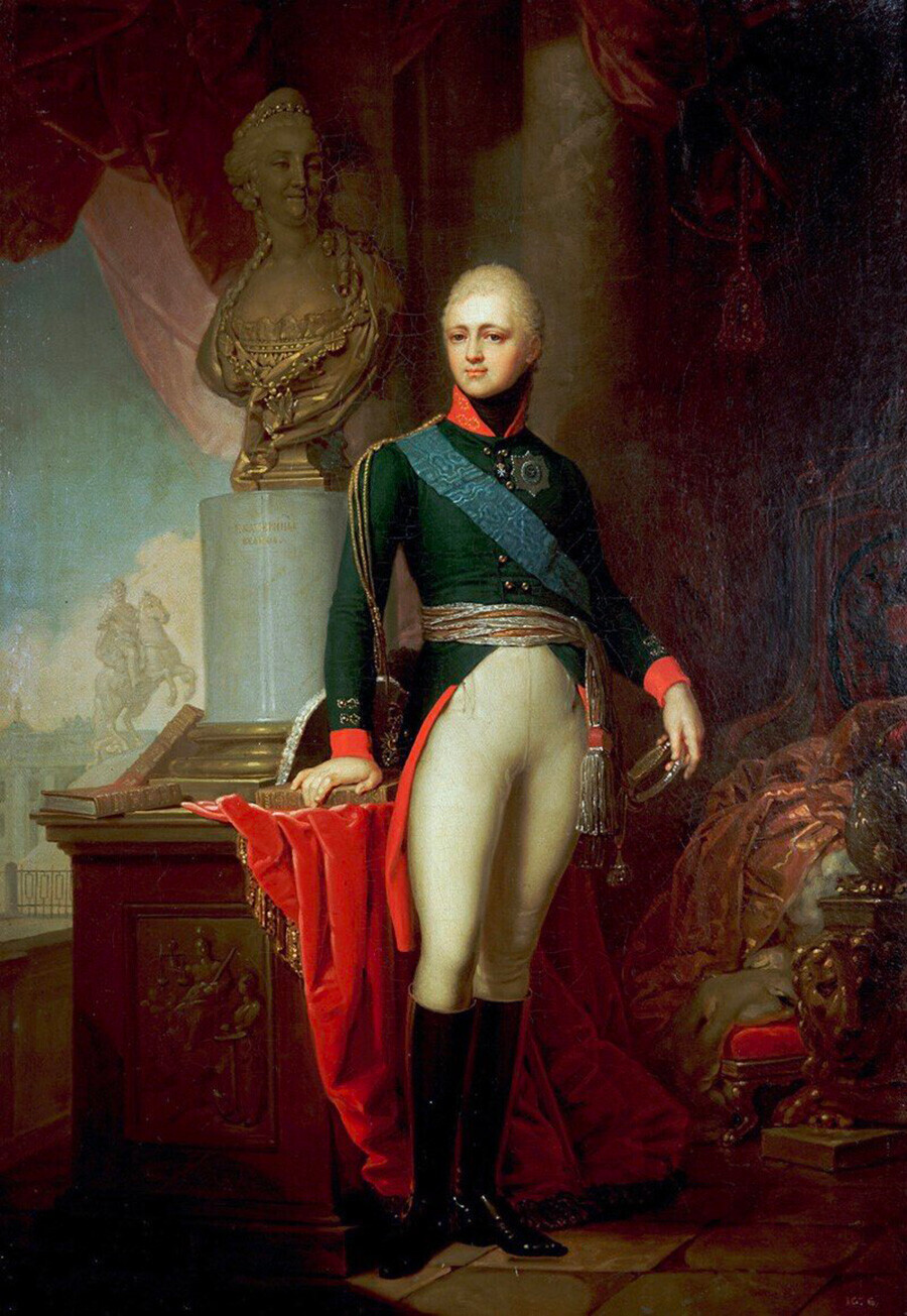 Alexandre 1º em 1802-1803, por Vladímir Borovikovski